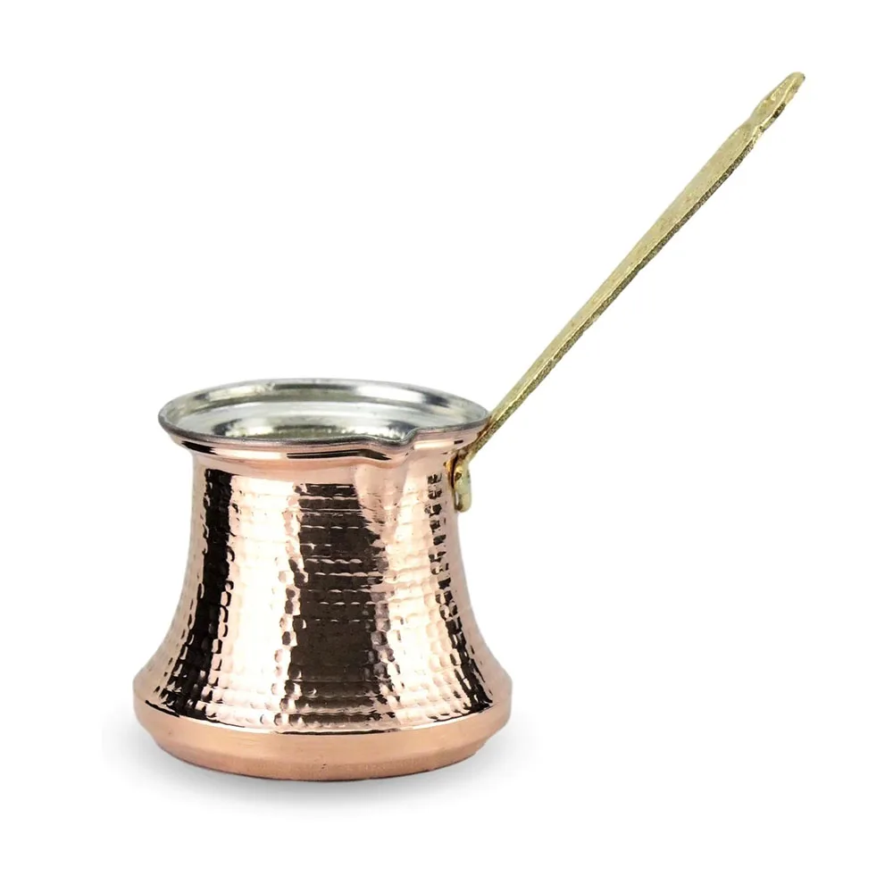 

Sonay Coppery Classic Thick Copper Milk Pot Coffee Pot 750 ml Shiny Elegant Outlook handwork Production Inner And Outer Surface Tin plated