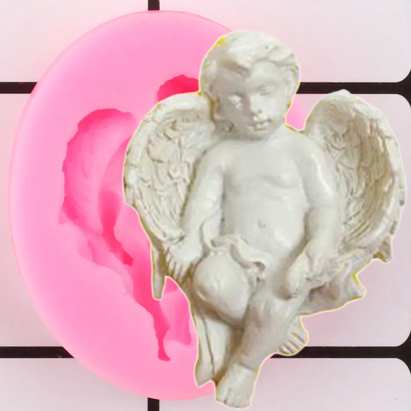 

3D Angel Детские Силиконовые Формочки для кексов фигурки жениха и невесты; Инструменты для украшения тортов из мастики шоколадные конфеты прес...