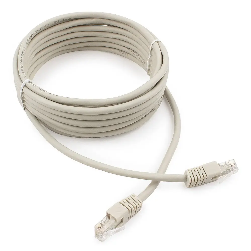 Сетевой кабель | CAT5e RJ45 male 5 метров Серый/Черный Ethernet UTP 8P8C|