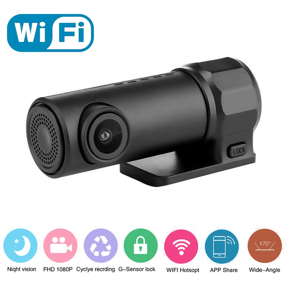 

Driving Recorder 1080P HD Support WiFi Connect Auto DVR Dash Camera Car Surveillance Camera Dash Cammera G-sensor Night Vision