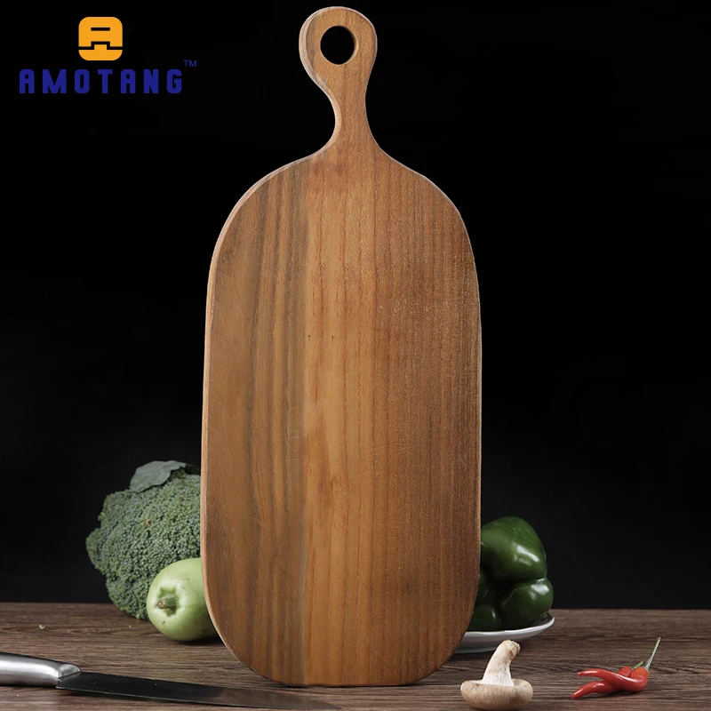 

AMOTANG Acacia Wood Cutting Board Kitchen Chopping Board Solid Wood- Breakfast Board Mold-Proof 45X18 C5508