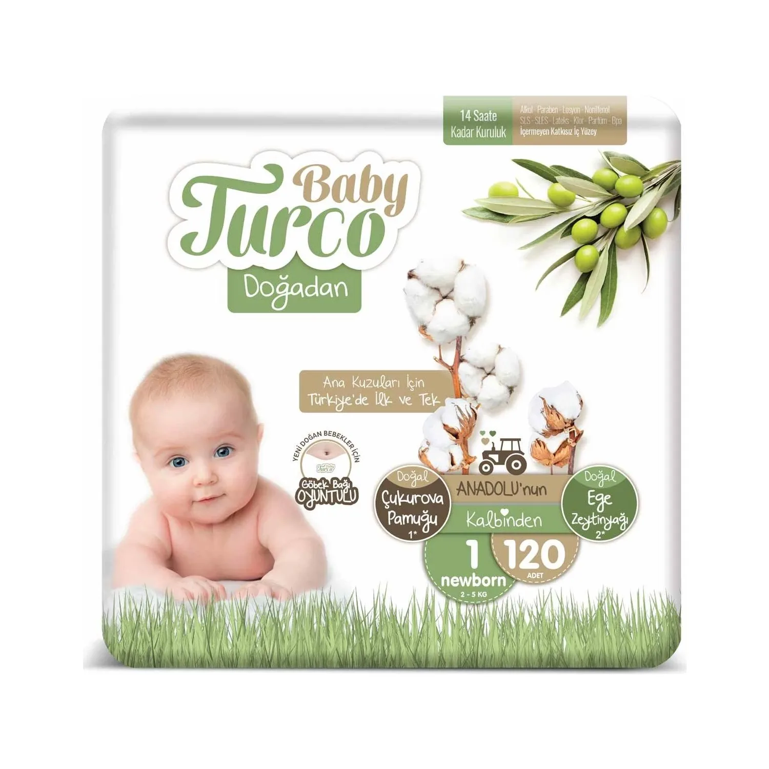 

100 Organic cotton 120 PCs baby diaper leak-proof quality for all ages belly cavity have wheel bantlı super absorbent 2022