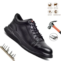 waterproof anti scalding industrial shoes anti smash anti puncture work shoes steel toe shoes mens leather safety shoes