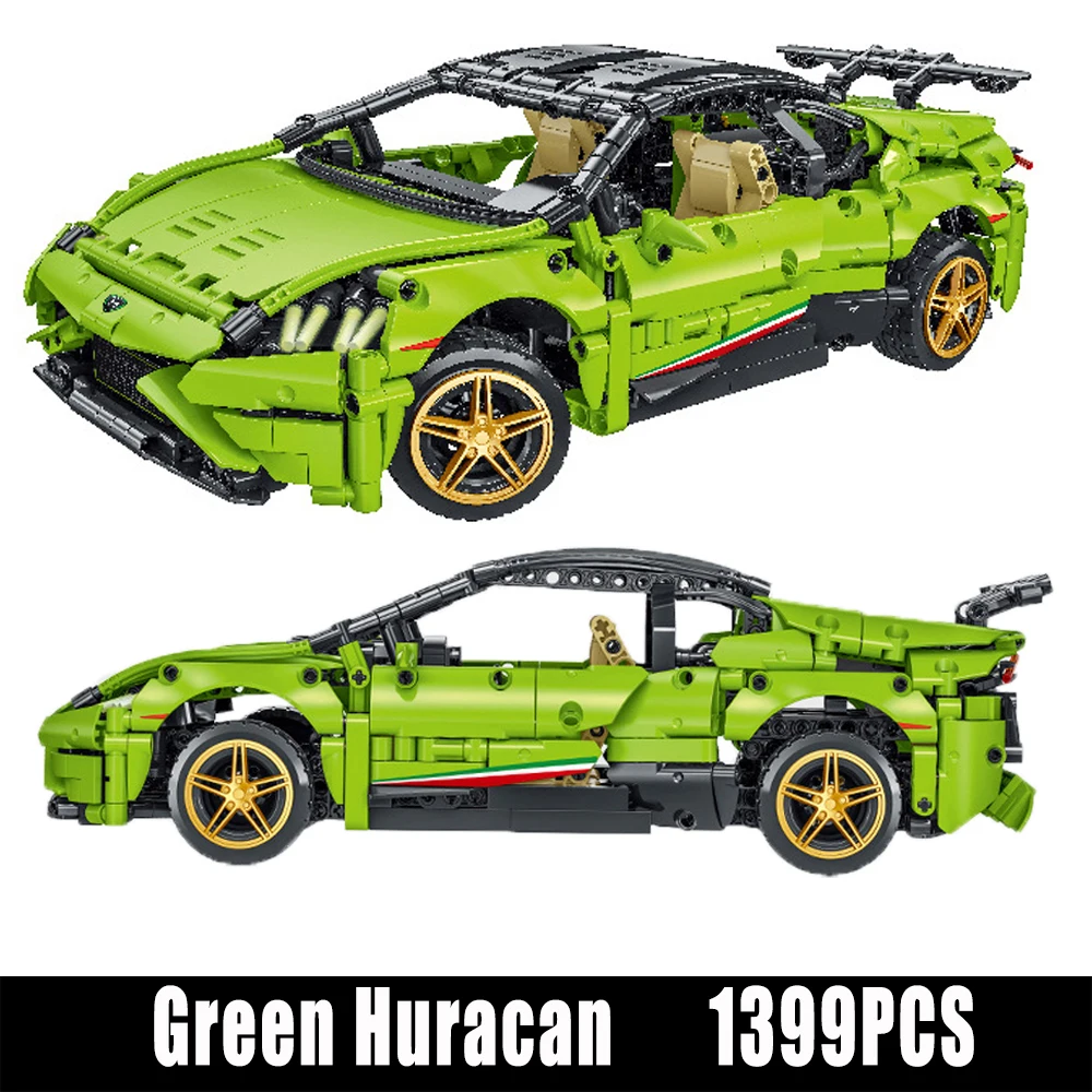 

IN Stock High-Tech Racing Car Lamborghinied Huracaned Model Bricks MOC Classic Supercar Building Blocks Toys for Kids Boys Gifts