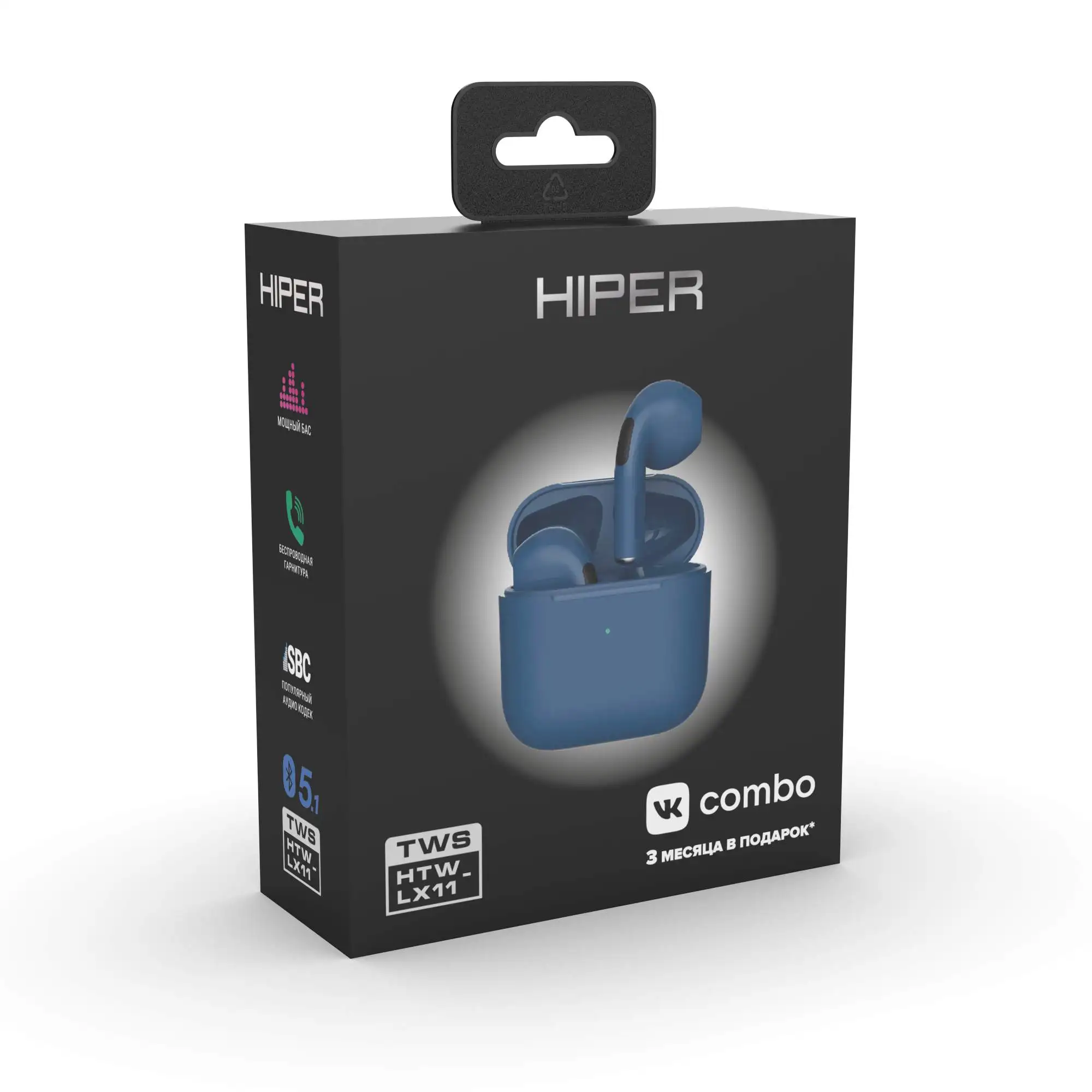 Беспроводные наушники HIPER TWS Lazo Black Blue White | Электроника
