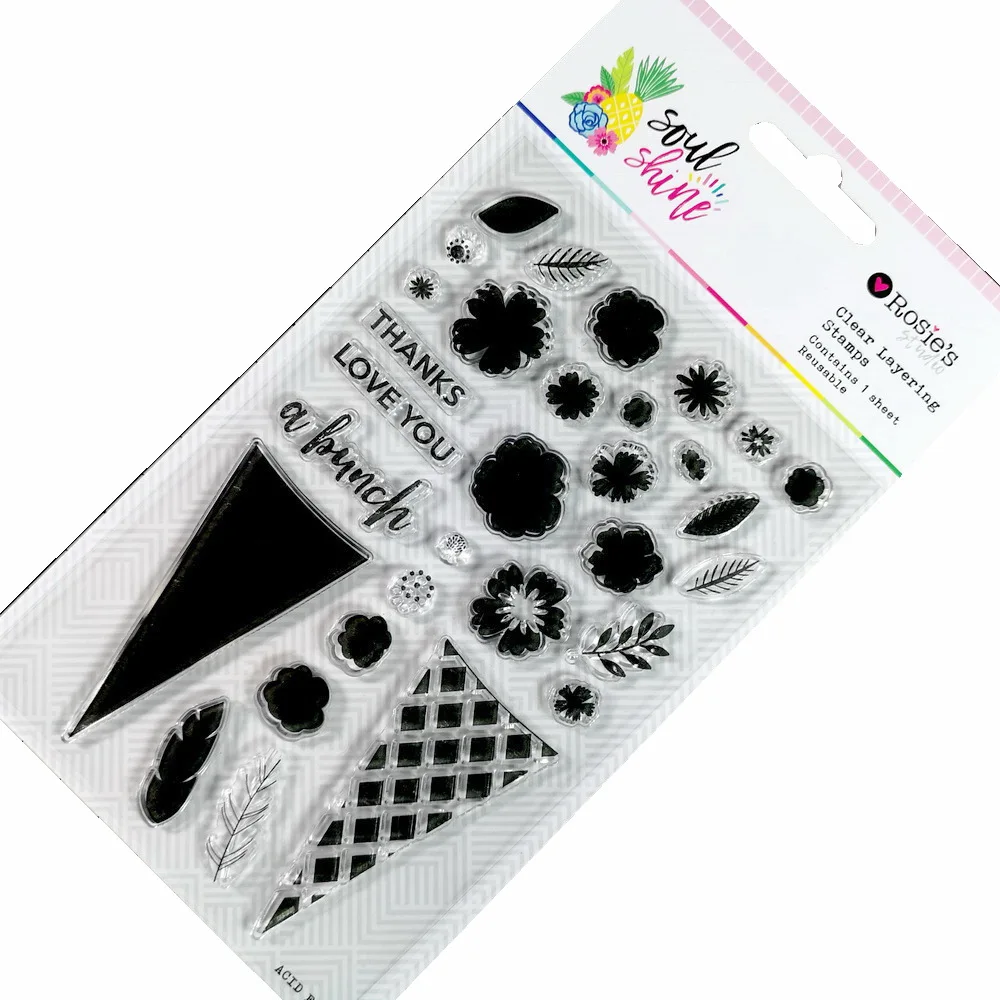 Прозрачные штампы CRZCrafter прозрачные силиконовые Многослойные многоразовые