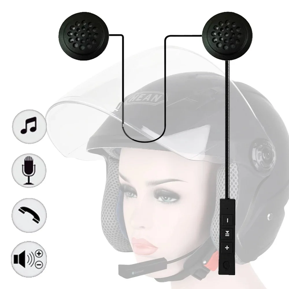 Motorcycle Helmet Wireless Bluetooth Communicator Intercom Moto Bluetooth Anti-interference Waterproof Hands-free Speaker