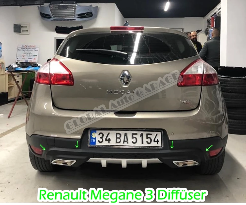 Универсальный автомобильный удлинитель для заднего бампера хэтчбека Renault Megane 3