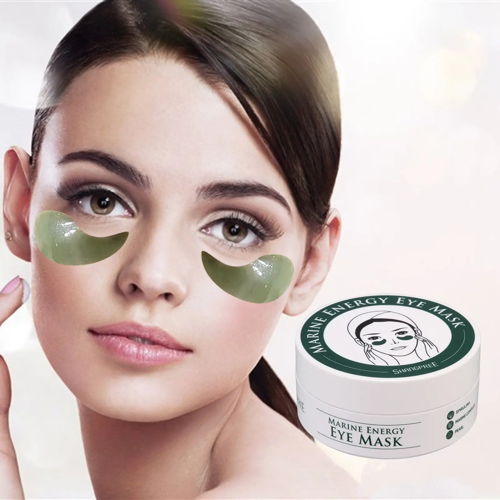 Shangpree/Hydrogel eye patches/marine energy mask (60 PCs)/Korean cosmetics | Красота и здоровье