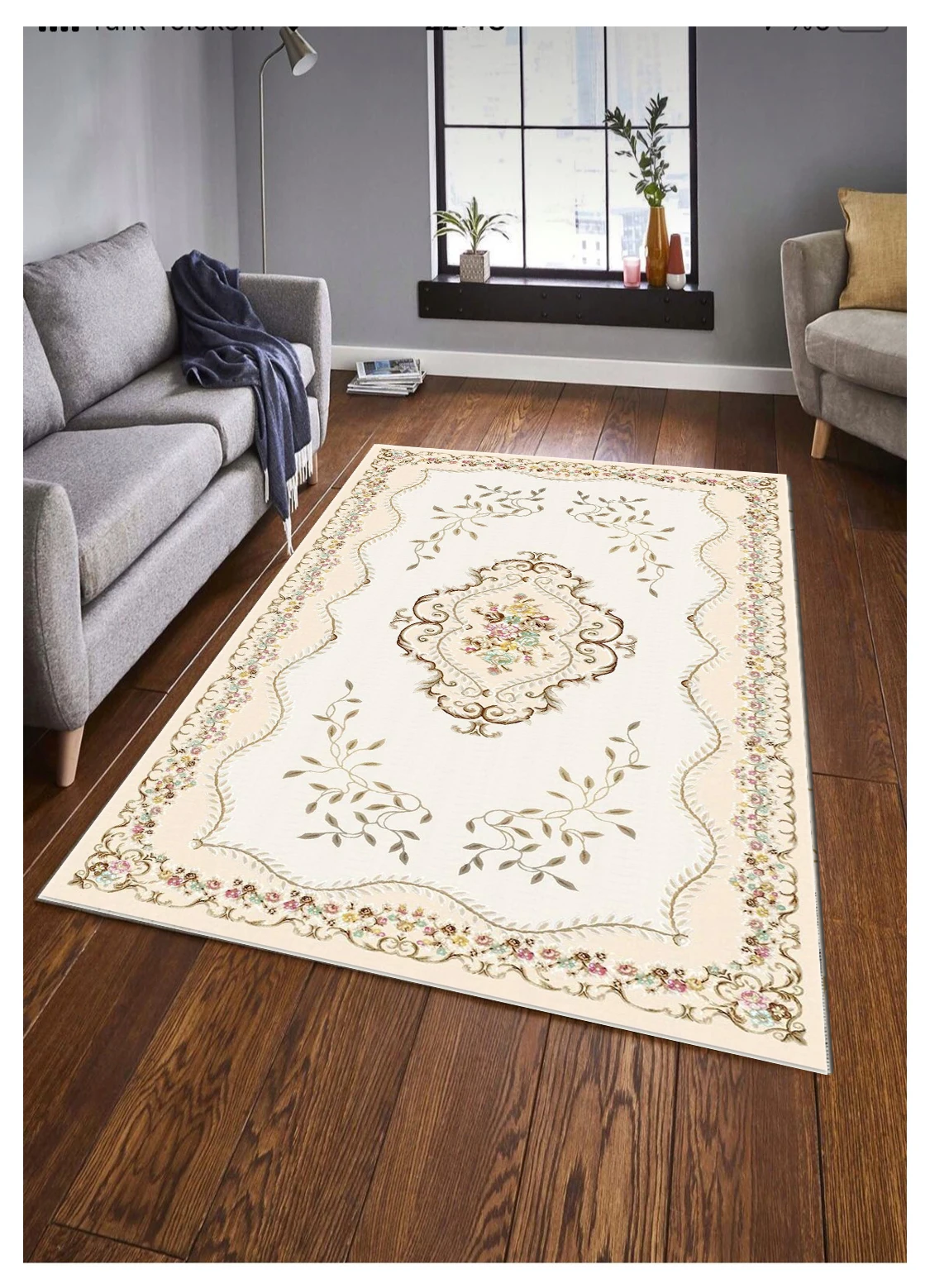 Кремовый современный ковер для гостиной настенный спальни прикроватного