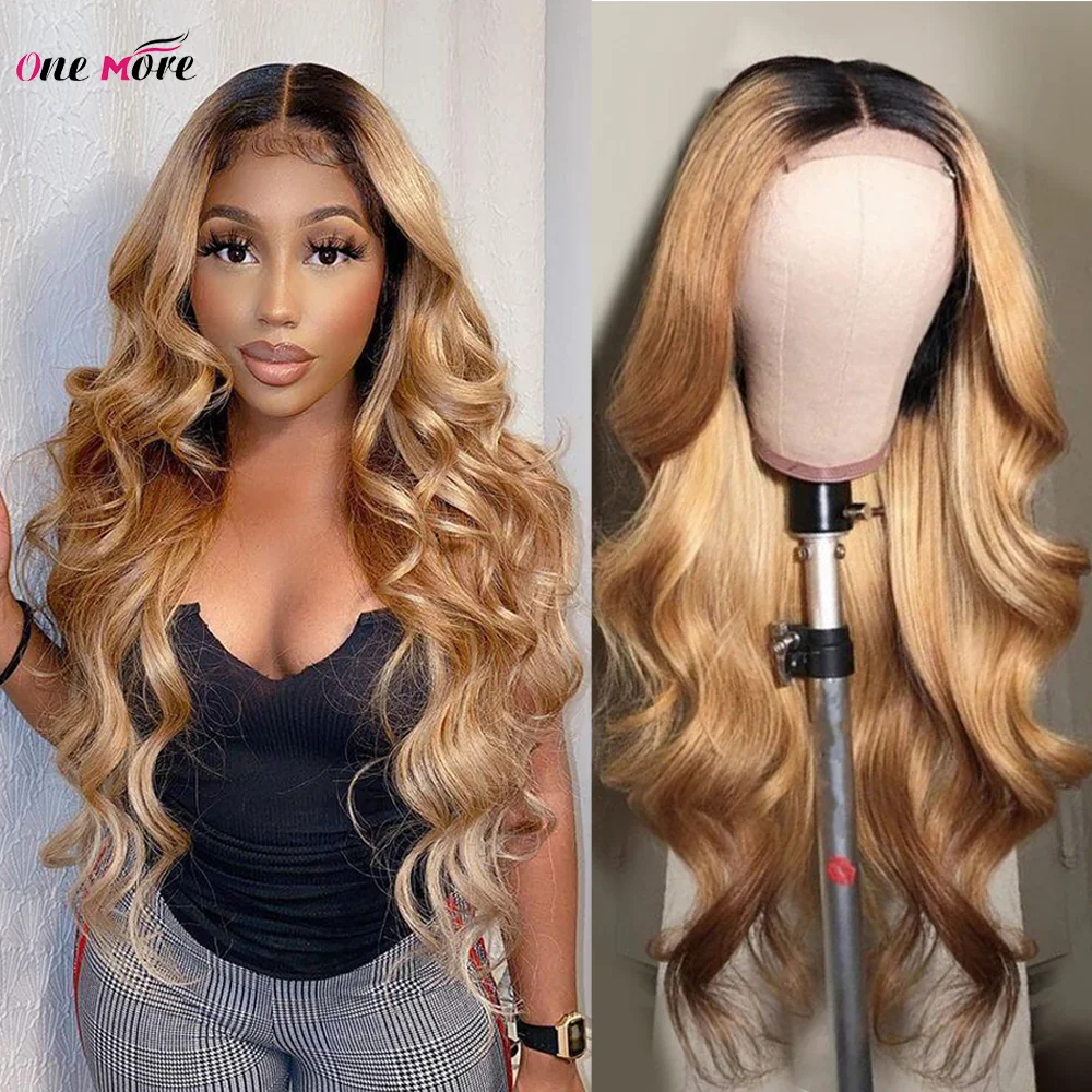 Blonde Lace Front Wig Body Wave Wig 13x4 Lace Front Human Hair Wigs For Women Remy Human Hair Wig 1B/27 Honey Blonde Lace Wigs