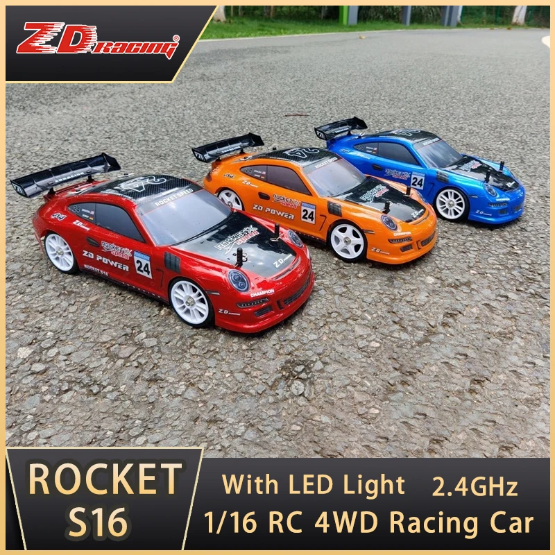 

Радиоуправляемая машина ZD Racing ROCKET S16 1/16 4WD, плоский спортивный автомобиль 30 км/ч 2,4 ГГц, матовый бесщеточный пульт дистанционного управления, игрушка для мальчиков, подарок