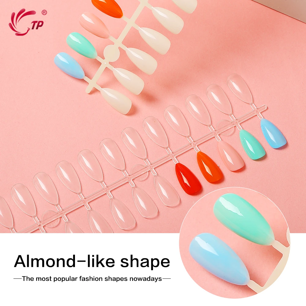 Поддельные Палитра дисплей для ногтей карты миндаль накладные ногти Советы