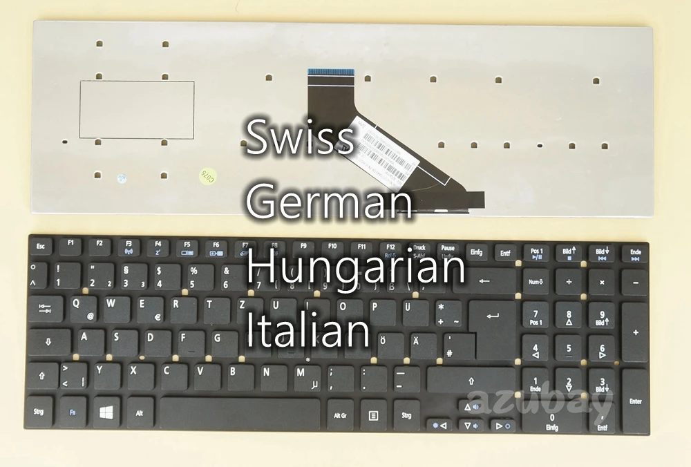 Швейцарская немецкая Венгерская итальянская клавиатура для Acer аналогична V3-772G