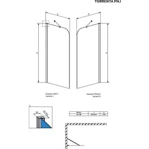 Шторка на ванну Radaway Torrenta PNJ 80/R прозрачное хром правая (201101-101NR) | Обустройство дома