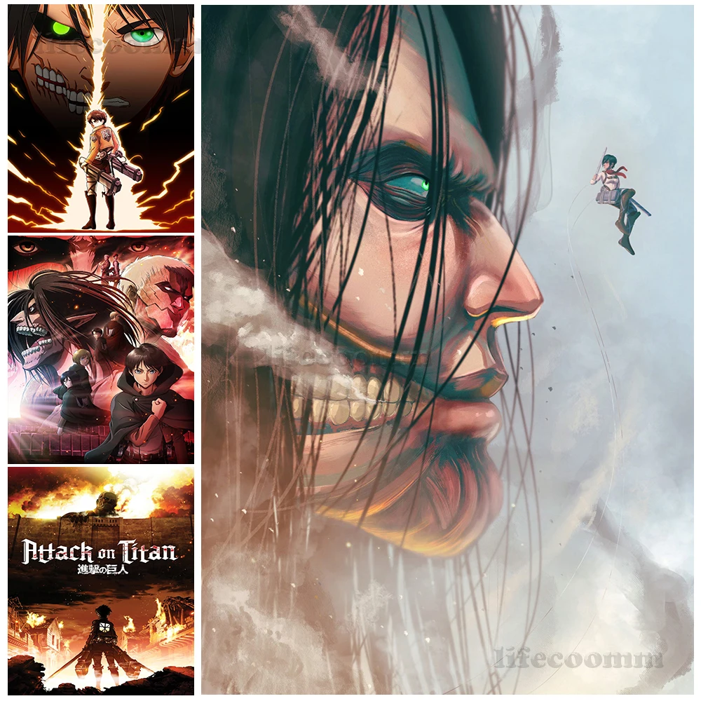 

Attack On Titan Alan Yeager Poster And Print Minimalist Animation Poster Pop Wall Art Canvas Painting For Living Room Decoration