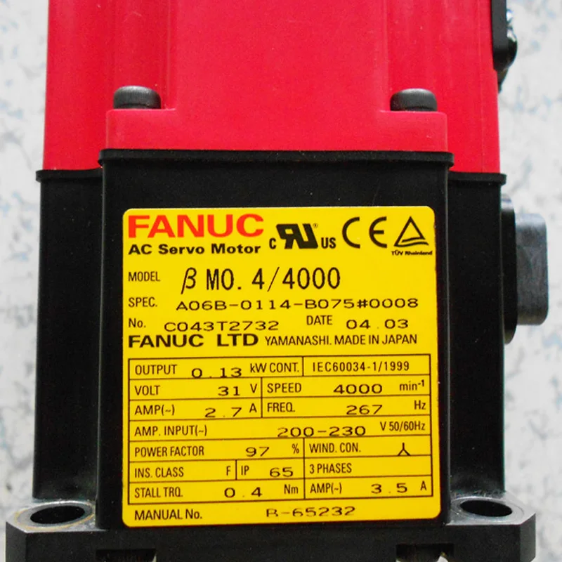 Серводвигатель переменного тока FANUC с рабочим ЧПУ станком Beta M0. 4/4000|ac servo motor|fanuc ac