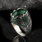 Женское серебряное турецкое ювелирное изделие, мужское кольцо из зеленого циркония, все размеры, подарок для Него