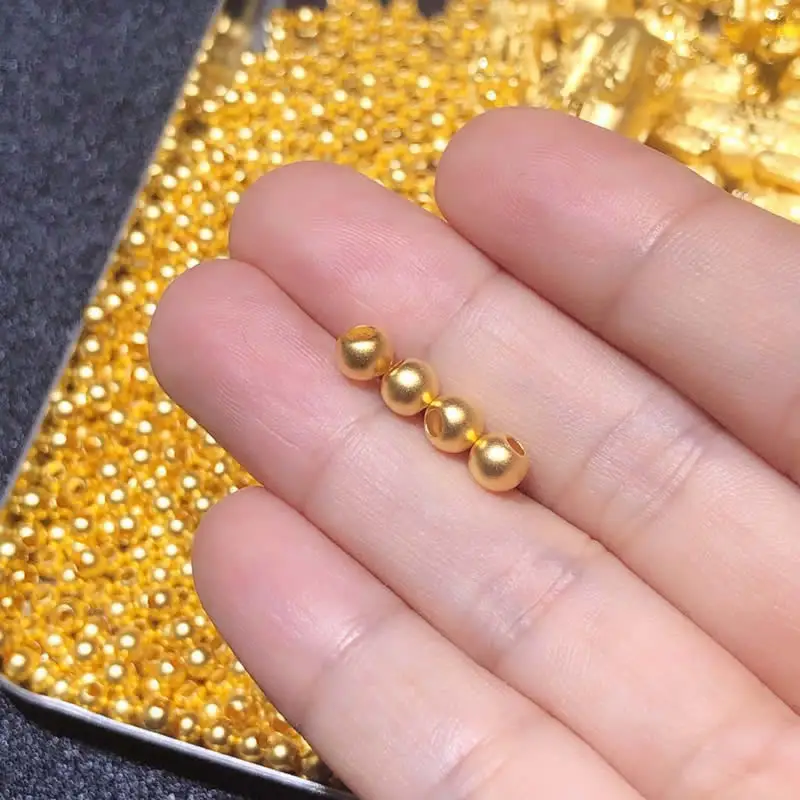 Новое поступление бусины из желтого золота 24 К 3 мм 999 Золото Будды N12308