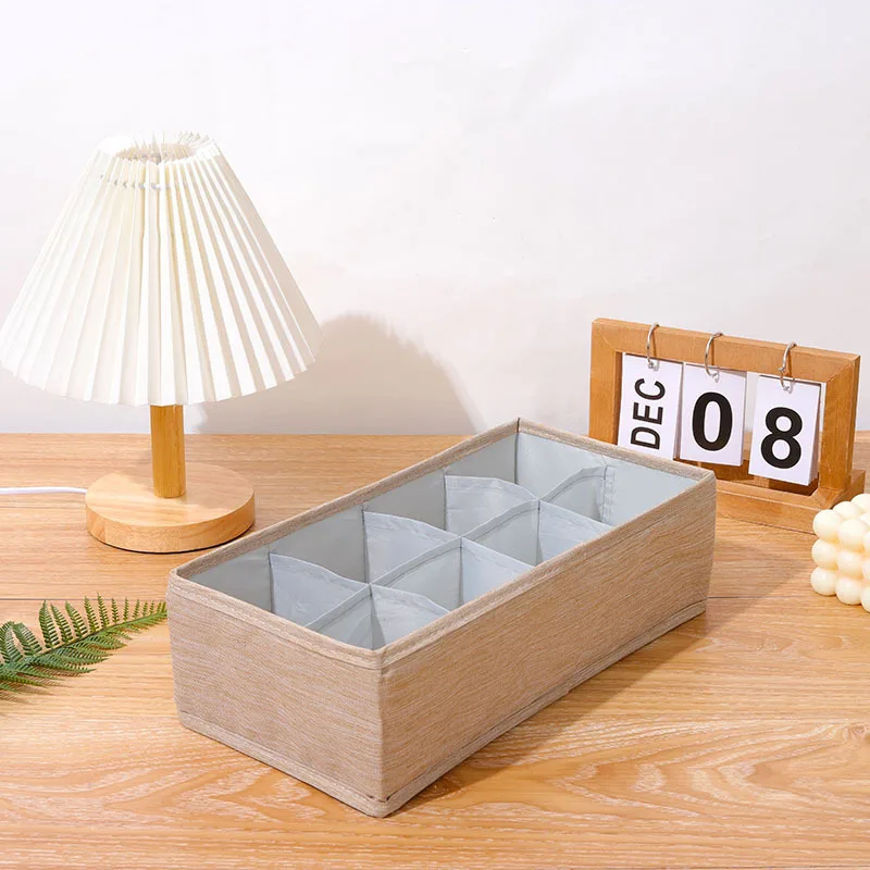 

New Fabric Underwear Storage Box Bra Storage Box Underwear Organizing Box Underwear Socks Grid Storage Box