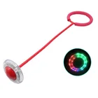 Нейроскакалка светящаяся скакалка Sebar на одну ногу с колесиком Красная
