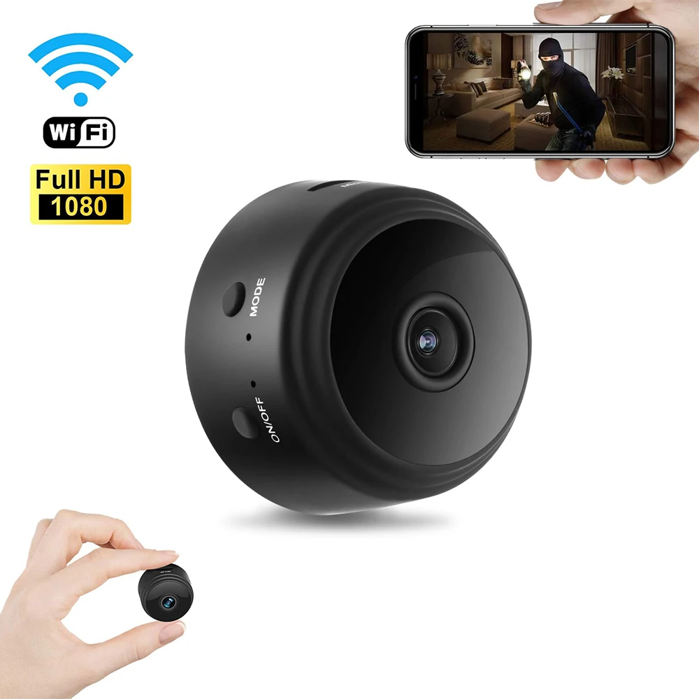 Мини камера видеонаблюдения HD 1080P Wi Fi с функцией ночного видения|Компактные