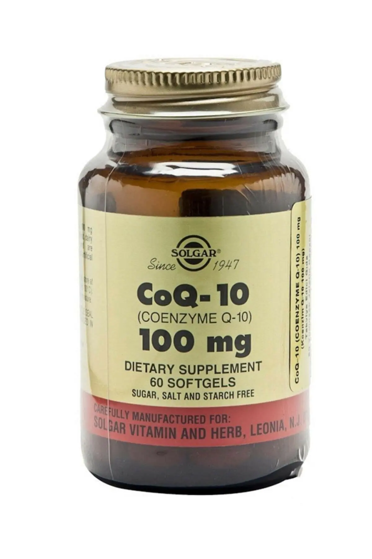 

Solgar Coq-10 Coenzyme Q-10 100 Mg 60 Softgel