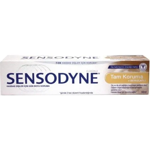 

Sensodyne, полностью защищающая и отбеливающая зубная паста 50 мл.