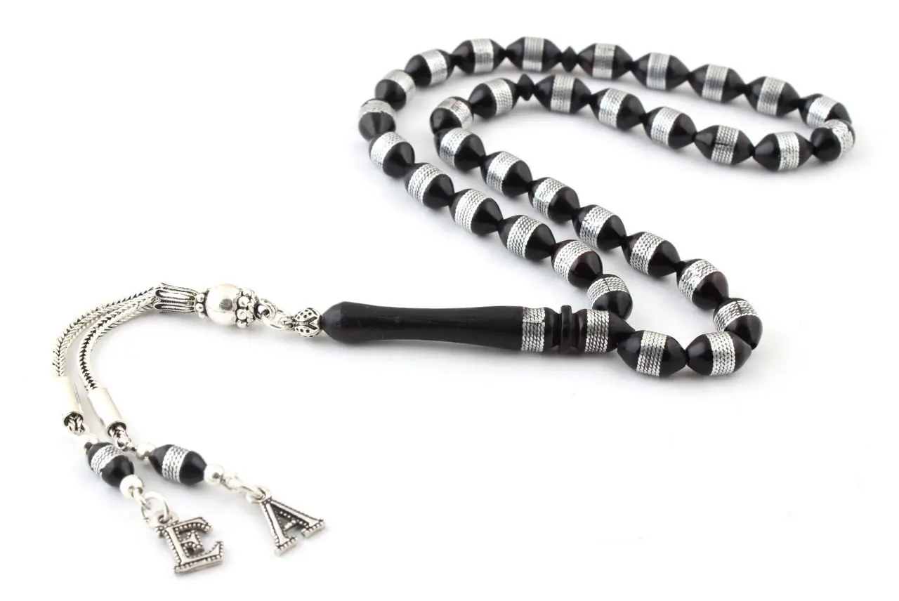 

Натуральные семена Kuka, серебро 925 пробы, 33 бусины, кисточка, подвеска, молитвенные бусины, исламский тасбиh, четки для мужчин и женщин, искусственные из Турции