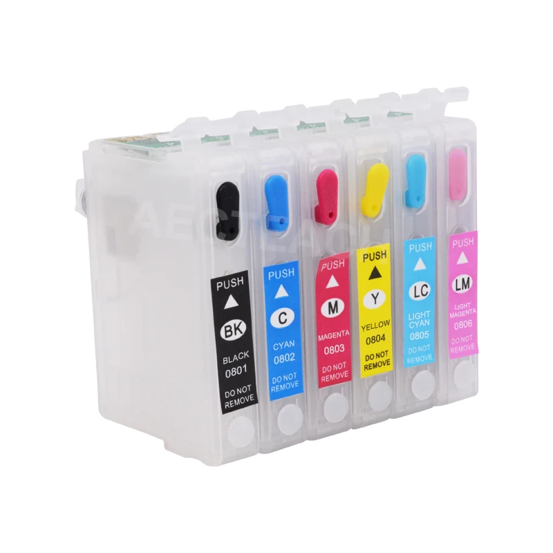 Картридж для принтера aeclearn T0801 6 цветов Epson Stylus 730WD 800FW 810 Вт 820FWD 830FWD TX659 710 + × 100 мл |