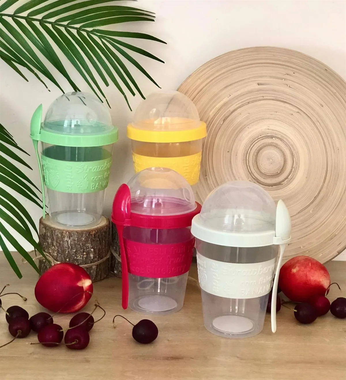 Холодильный идти йогурт Парфе Милые Чашки мюсли Коробки для обедов многоразовые