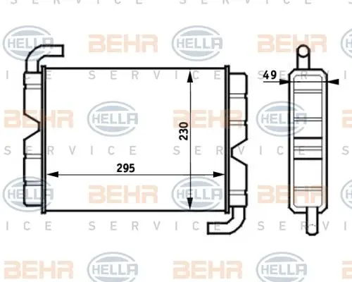 Радиатор отопителя SCANIA 93 / 143 113 HELLA 8FH 351 024-381 | Автомобили и мотоциклы