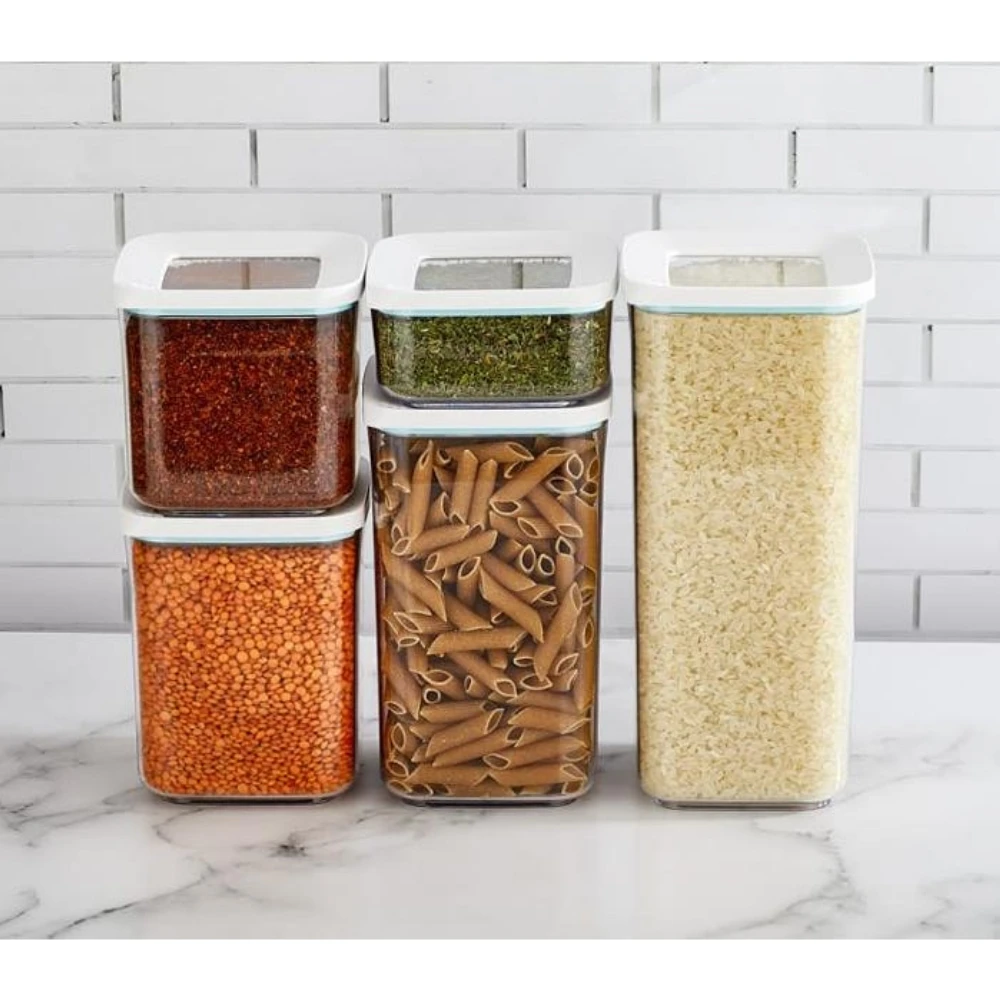 36912 kitchen container set spice rack food storage tissue box organizer airtight jars vacuum lid noodle cereals dish drainer free global shipping