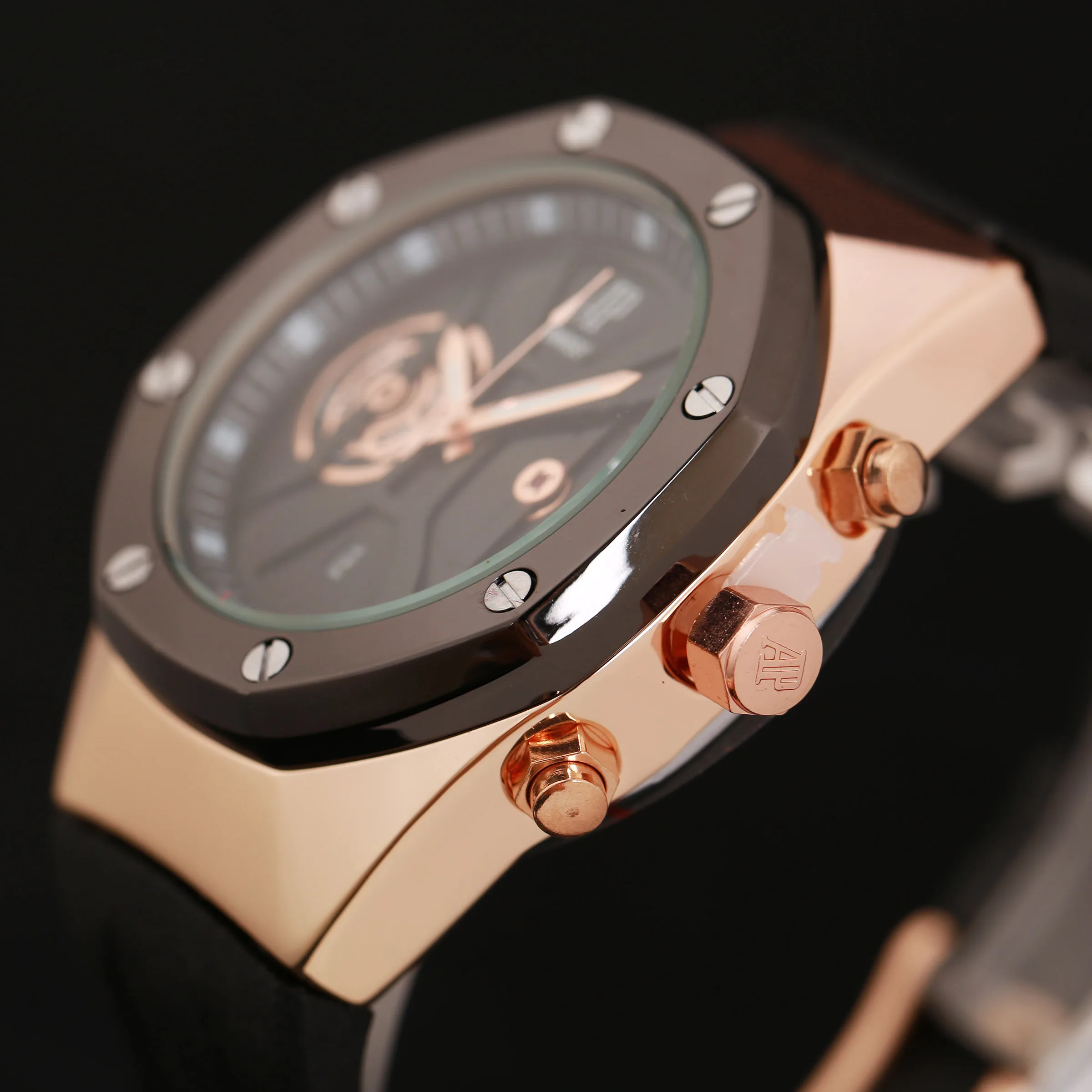 Mens Watches Stainless Steel Rubber Band Quartz Wristwatches | Наручные часы