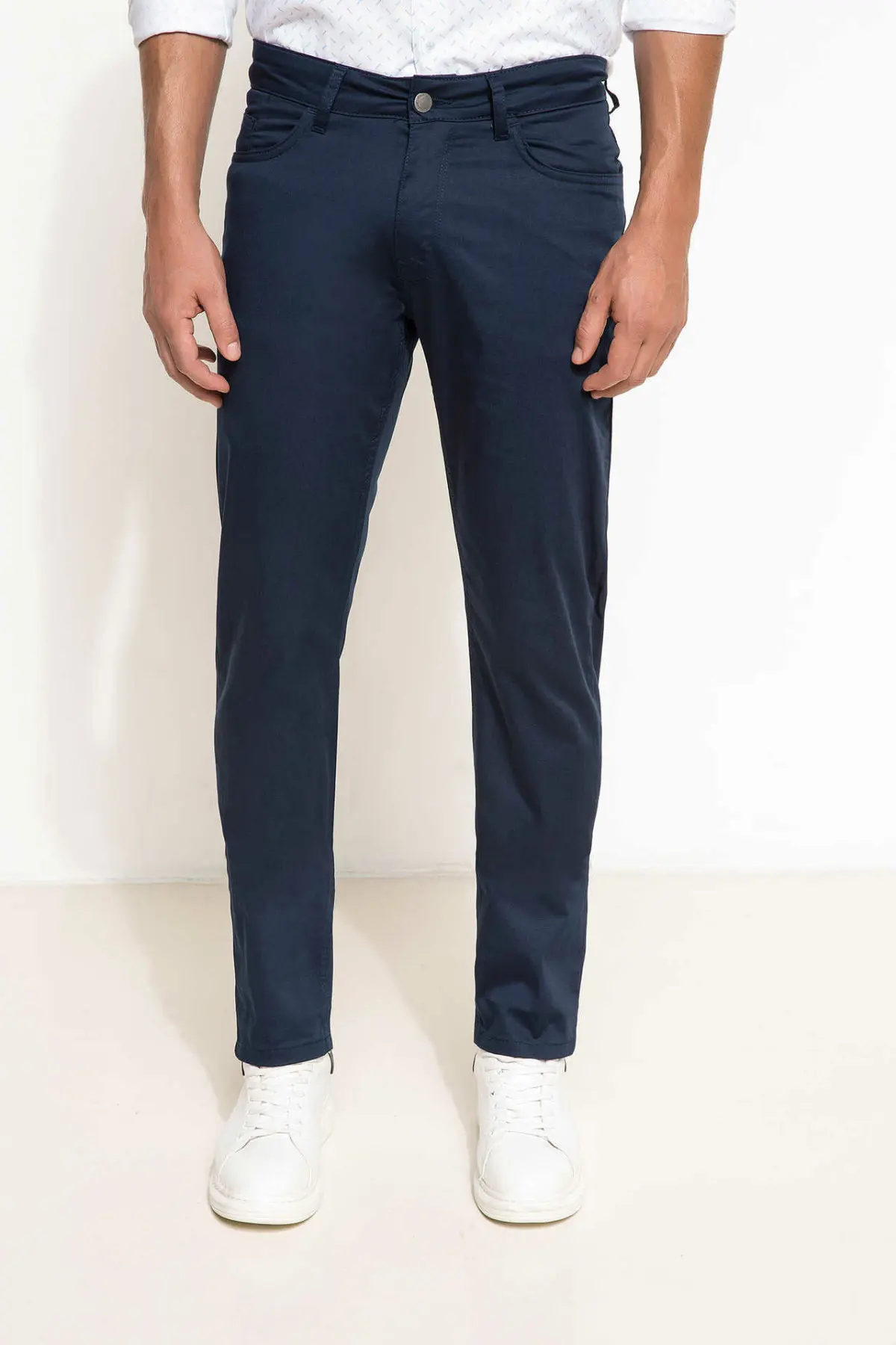 Мужские повседневные классические деловые брюки DeFacto длинные однотонные G6071AZ17SP