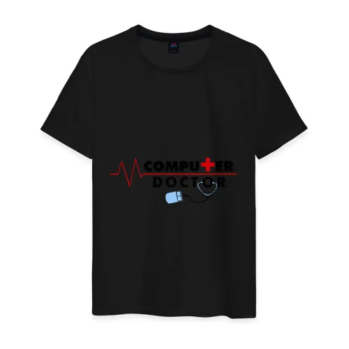 Мужская футболка хлопок computer doctor - купить по выгодной цене |