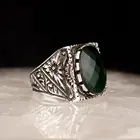 Печатка из циркона 925 серебра с гравировкой ТРАДИЦИОННАЯ ручной работы в турецком стиле, ювелирные изделия, подарок для женщин и мужчин