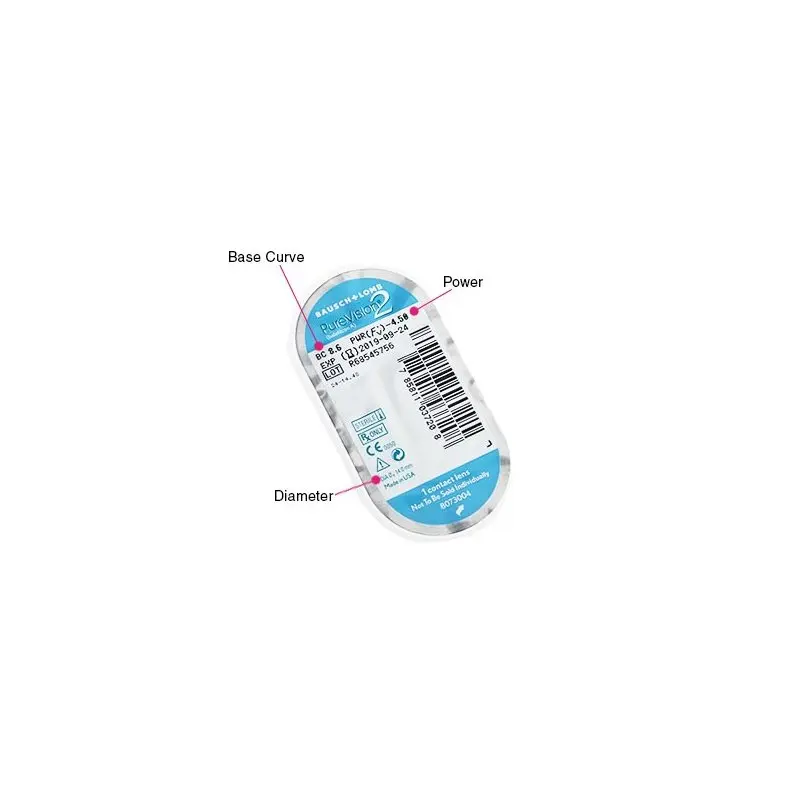 Контактные линзы PureVision 2 (6 шт) BC 8.6 дышащие силикон-гидрогелевые для глаз