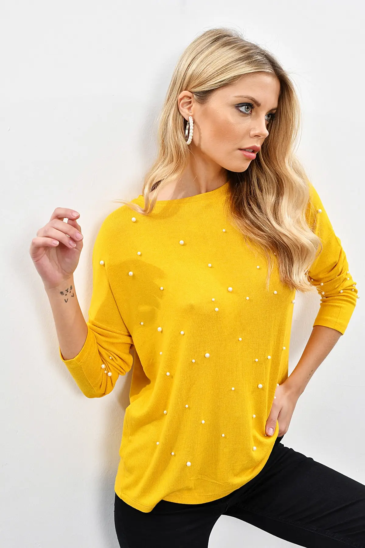 Крутая и сексуальная женская обувь с жемчугом временная линза Bluz CG76| |