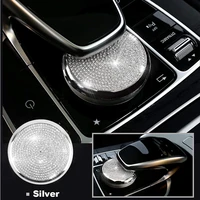 zogo for mercedes benz bling crystal interior media control emblem cover sticker decoration car interior accessories gift
