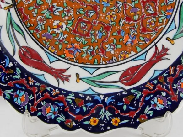 Turkish Ceramic Decorative Plate-Handmade Tulip Platter