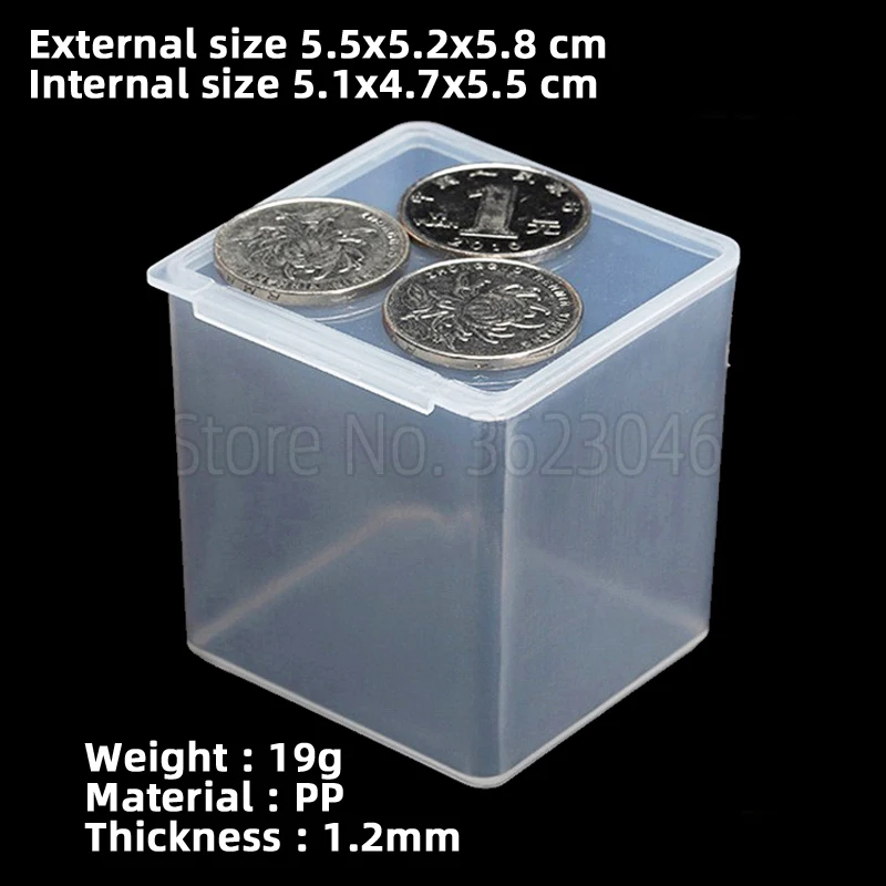 

10 pieces Small Tool Case Parts Accessory Organize Storage Screw Sample Transparent Box Z558