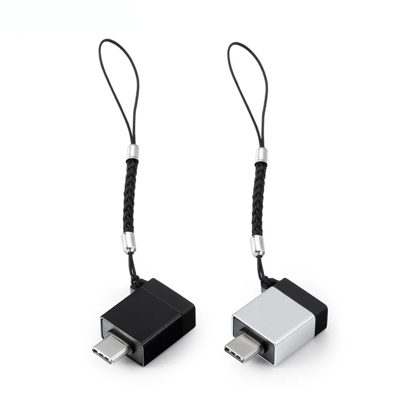 

wholesale/50PCS Otg adapter Type-c adapter lanyard keychain C revolving USB3.0 female adapter Custom LOGO