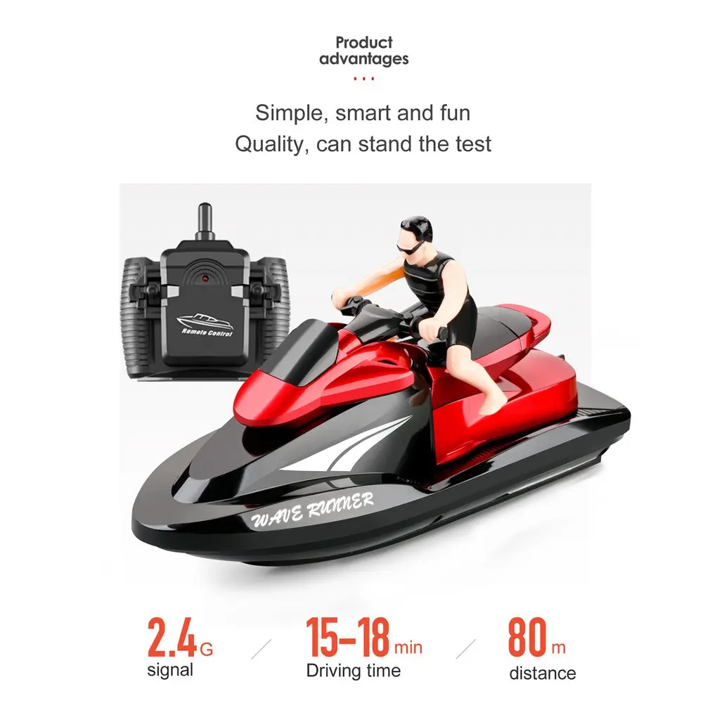 

809 2.4G Remote Control Motorboat Water Speedboat Yacht Airship RC Boat Waterproof Electric Children's Toy Boat