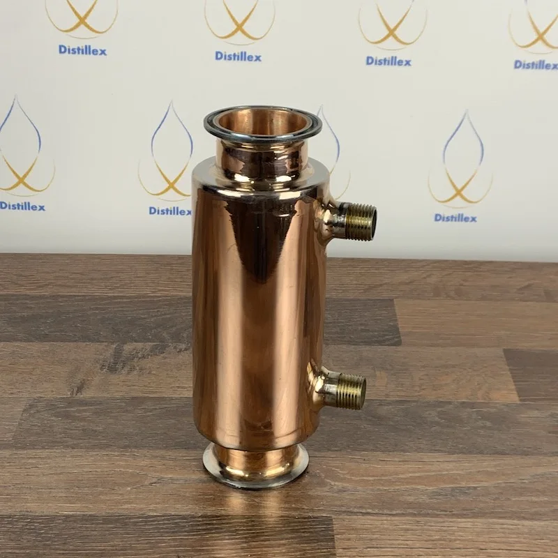 

Clamp 2" (51mm) OD64mm Copper Condenser, Dephlegmator, Reflux, Distiller Condenser. L-210mm