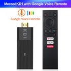 Android 10 Google Сертифицированный голосовой 4K двойной Wi-Fi BT4.2 TV Stick Mecool KD1