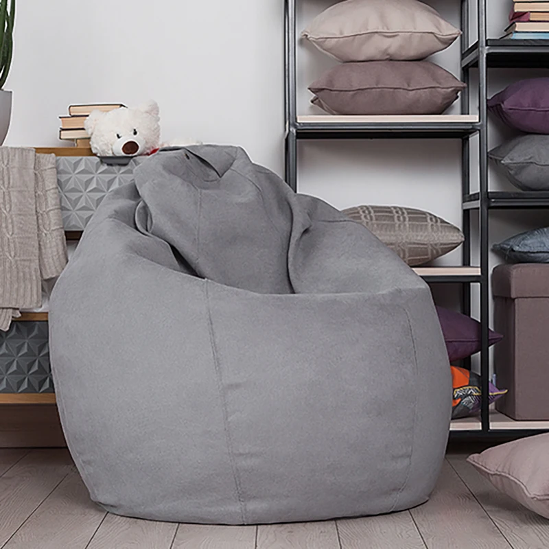 Кресло мешок с наполнителем Лима Большой Delicatex серый | Мебель