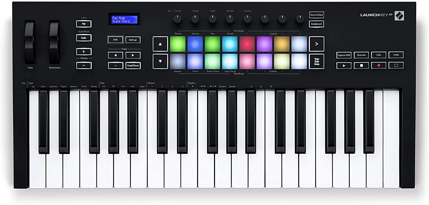 MIDI клавиатура Novation Launchkey 37 MK3 (Black)|Пианино| |