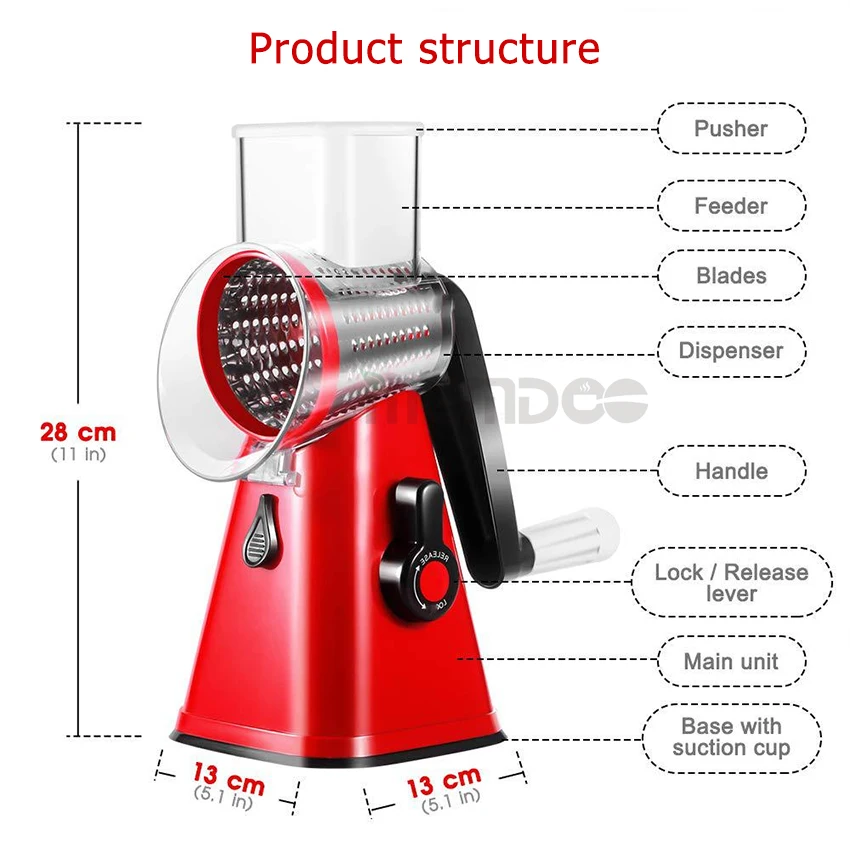 MEMDOO терка для овощей ручной резак слайсер круглая машина измельчения продуктов