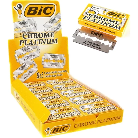

Бритвенный нож Bic Chrome Platinum с двойным краем, упаковка 20 Х5, 100 шт.